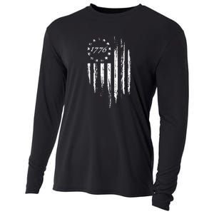 1776 American Flag Betsy Ross 13 Stars USA 4th Of July Cooling Performance Long Sleeve Crew