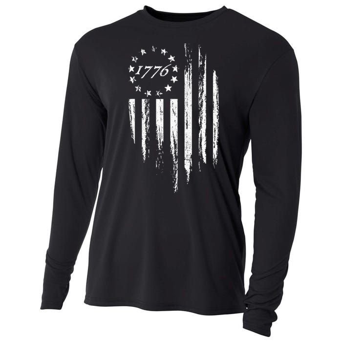 1776 American Flag Betsy Ross 13 Stars USA 4th Of July Cooling Performance Long Sleeve Crew