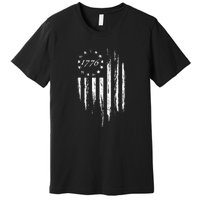 1776 American Flag Betsy Ross 13 Stars USA 4th Of July Premium T-Shirt