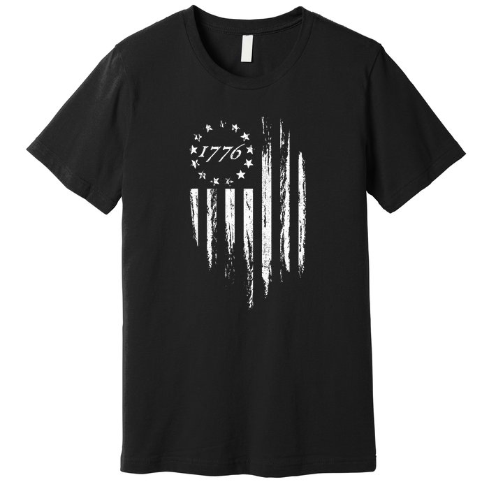 1776 American Flag Betsy Ross 13 Stars USA 4th Of July Premium T-Shirt