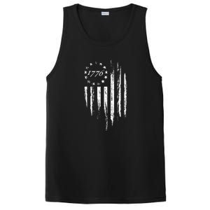 1776 American Flag Betsy Ross 13 Stars USA 4th Of July PosiCharge Competitor Tank