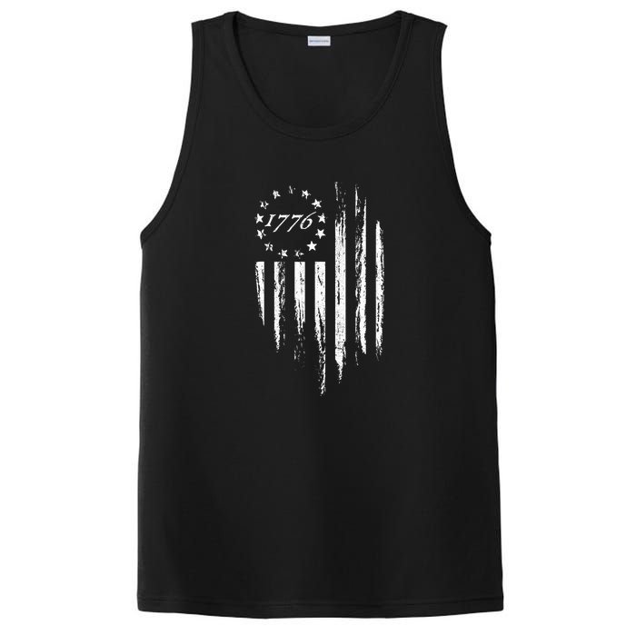 1776 American Flag Betsy Ross 13 Stars USA 4th Of July PosiCharge Competitor Tank