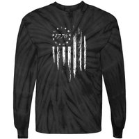 1776 American Flag Betsy Ross 13 Stars USA 4th Of July Tie-Dye Long Sleeve Shirt