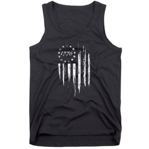 1776 American Flag Betsy Ross 13 Stars USA 4th Of July Tank Top