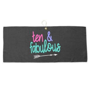 10 And Fabulous 10th Birthday For Girl Party Ten Large Microfiber Waffle Golf Towel