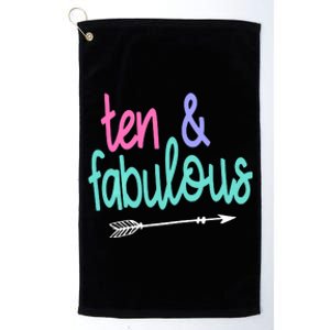 10 And Fabulous 10th Birthday For Girl Party Ten Platinum Collection Golf Towel