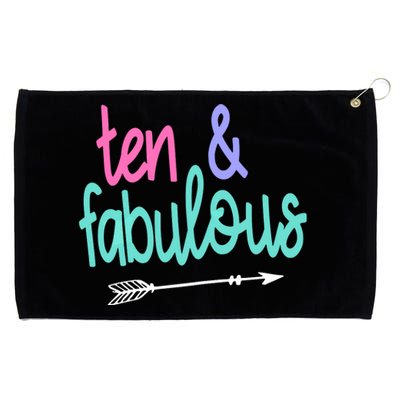 10 And Fabulous 10th Birthday For Girl Party Ten Grommeted Golf Towel