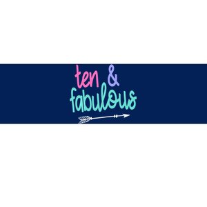 10 And Fabulous 10th Birthday For Girl Party Ten Bumper Sticker