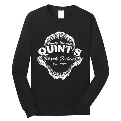 1975 Amity Island QuintS Shark Fishing Long Sleeve Shirt