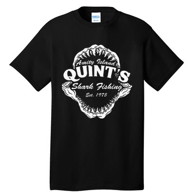 1975 Amity Island QuintS Shark Fishing Tall T-Shirt