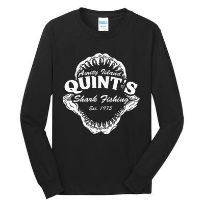 1975 Amity Island QuintS Shark Fishing Tall Long Sleeve T-Shirt