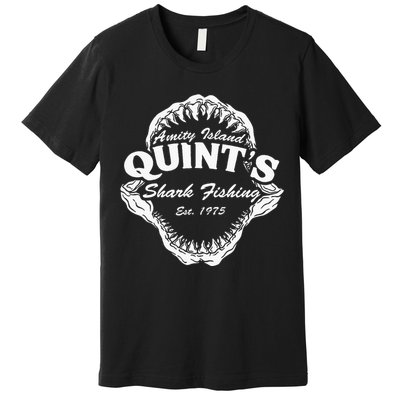 1975 Amity Island QuintS Shark Fishing Premium T-Shirt