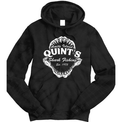 1975 Amity Island QuintS Shark Fishing Tie Dye Hoodie