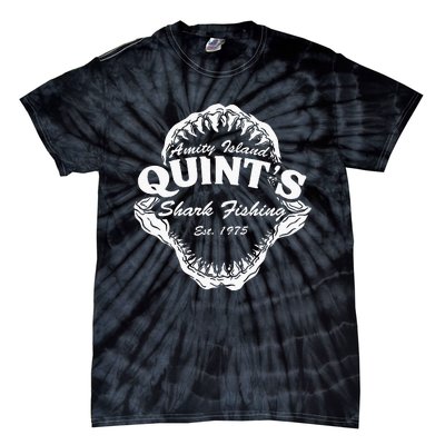 1975 Amity Island QuintS Shark Fishing Tie-Dye T-Shirt