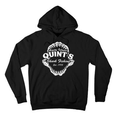 1975 Amity Island QuintS Shark Fishing Tall Hoodie