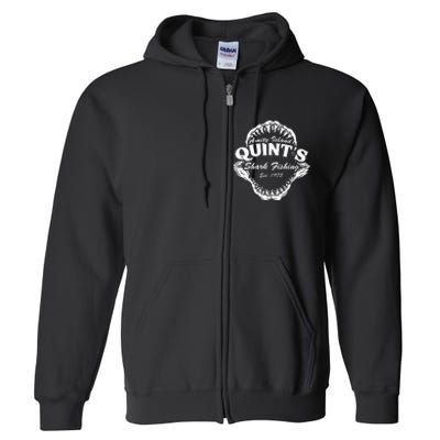 1975 Amity Island QuintS Shark Fishing Full Zip Hoodie