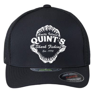 1975 Amity Island Quints Shark Fishing Classic Retro Flexfit Unipanel Trucker Cap