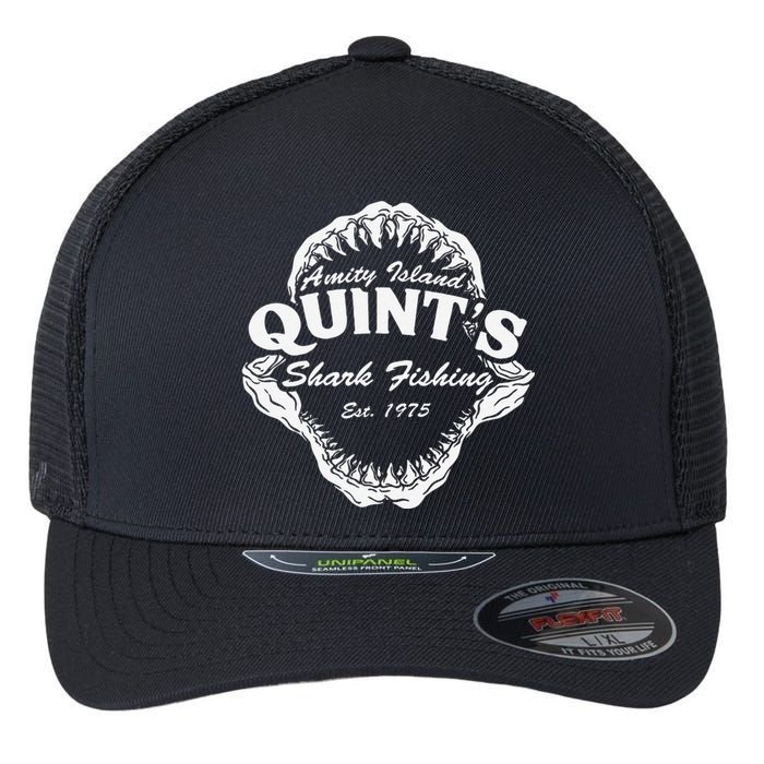 1975 Amity Island Quints Shark Fishing Classic Retro Flexfit Unipanel Trucker Cap