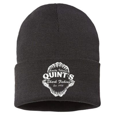 1975 Amity Island Quints Shark Fishing Classic Retro Sustainable Knit Beanie