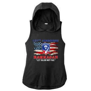 187th Airborne Infantry Regiment Rakkasans Fort Campbell Ladies PosiCharge Tri-Blend Wicking Draft Hoodie Tank