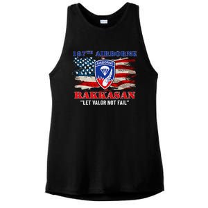 187th Airborne Infantry Regiment Rakkasans Fort Campbell Ladies PosiCharge Tri-Blend Wicking Tank