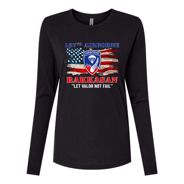 187th Airborne Infantry Regiment Rakkasans Fort Campbell Womens Cotton Relaxed Long Sleeve T-Shirt