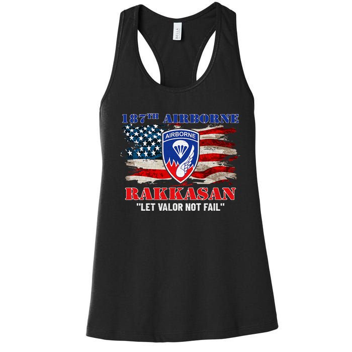 187th Airborne Infantry Regiment Rakkasans Fort Campbell Women's Racerback Tank