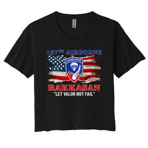 187th Airborne Infantry Regiment Rakkasans Fort Campbell Women's Crop Top Tee