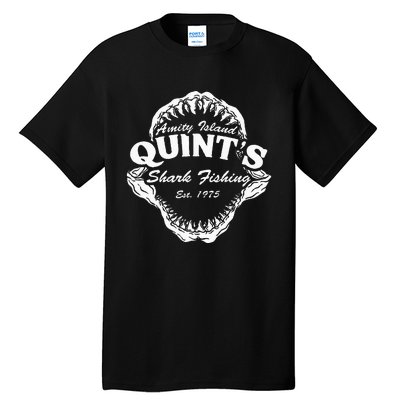 1975 Amity Island Quint's Shark Fishing Classic Retro Tall T-Shirt