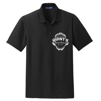 1975 Amity Island Quint's Shark Fishing Classic Retro Dry Zone Grid Polo