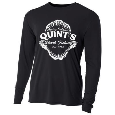 1975 Amity Island Quint's Shark Fishing Classic Retro Cooling Performance Long Sleeve Crew