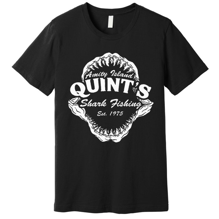 1975 Amity Island Quint's Shark Fishing Classic Retro Premium T-Shirt