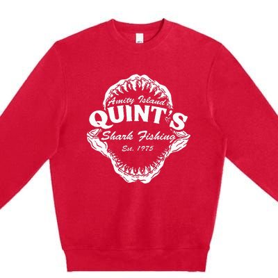 1975 Amity Island Quint's Shark Fishing Classic Retro Premium Crewneck Sweatshirt