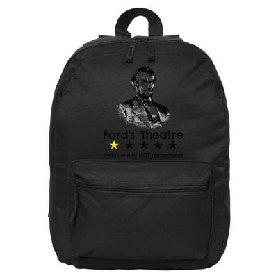 1star Abraham Lincoln Fords Theater Would Not Recommend 16 in Basic Backpack