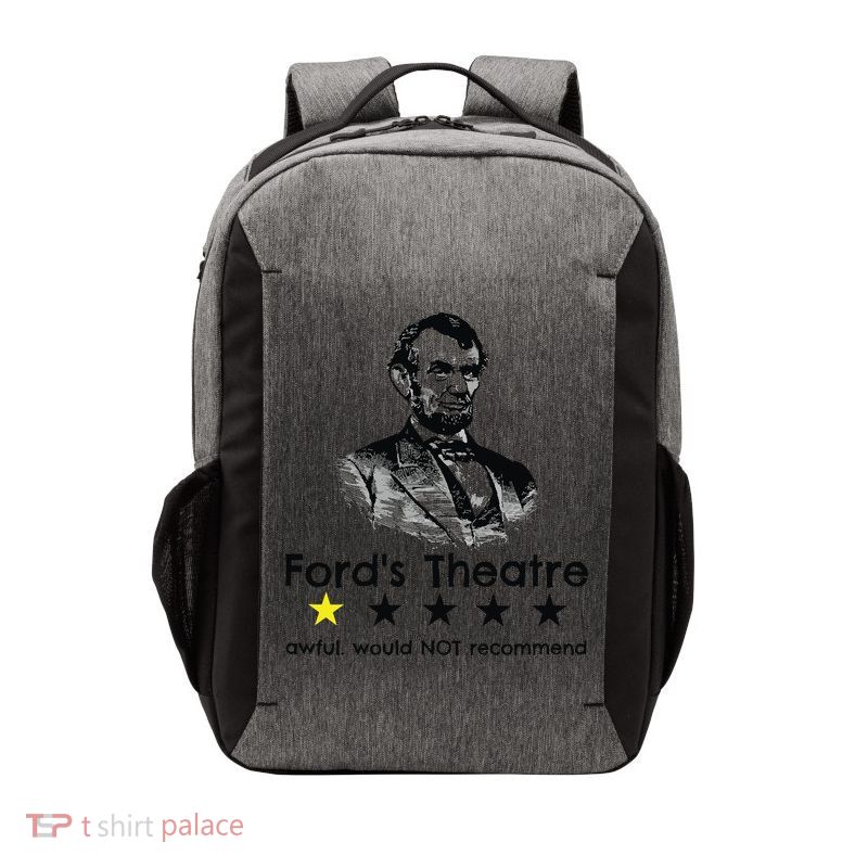 1star Abraham Lincoln Fords Theater Would Not Recommend Vector Backpack
