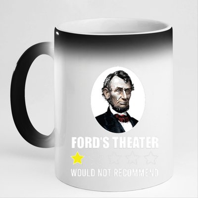 1star Abraham Lincoln Fords Theater Would Not Recommend 11oz Black Color Changing Mug