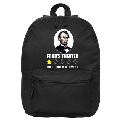 1star Abraham Lincoln Fords Theater Would Not Recommend 16 in Basic Backpack