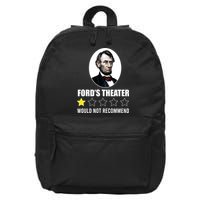 1star Abraham Lincoln Fords Theater Would Not Recommend 16 in Basic Backpack
