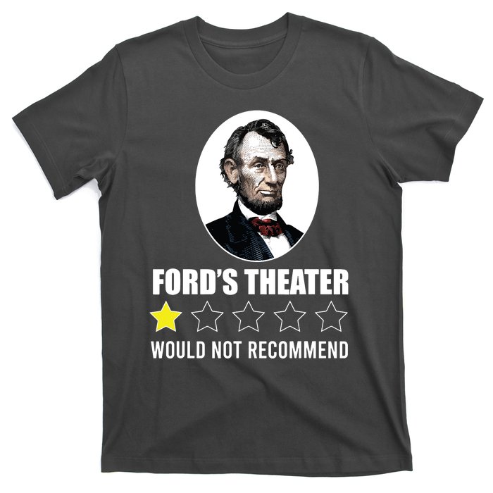 1star Abraham Lincoln Fords Theater Would Not Recommend T-Shirt