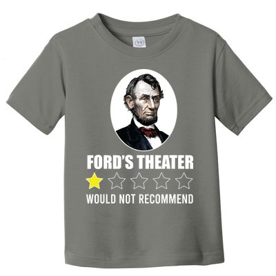1star Abraham Lincoln Fords Theater Would Not Recommend Toddler T-Shirt