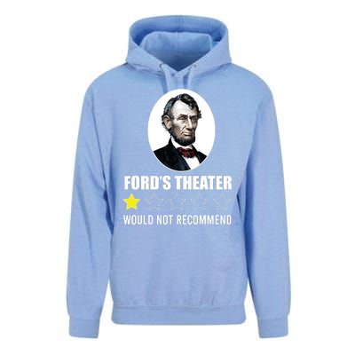 1star Abraham Lincoln Fords Theater Would Not Recommend Unisex Surf Hoodie