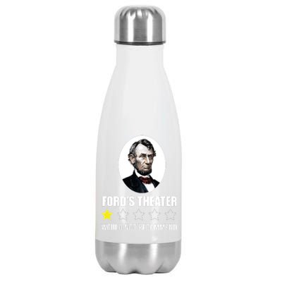 1star Abraham Lincoln Fords Theater Would Not Recommend Stainless Steel Insulated Water Bottle