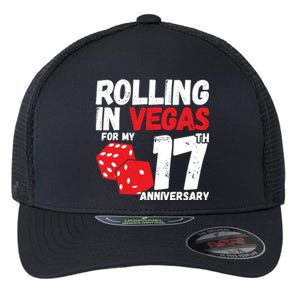 17Th Anniversary Married 17 Years Vegas Anniversary Trip Cute Gift Flexfit Unipanel Trucker Cap