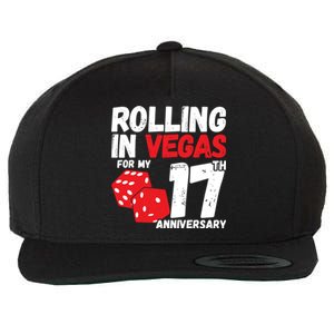 17Th Anniversary Married 17 Years Vegas Anniversary Trip Cute Gift Wool Snapback Cap