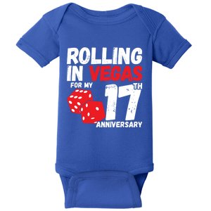 17Th Anniversary Married 17 Years Vegas Anniversary Trip Cute Gift Baby Bodysuit