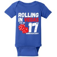 17Th Anniversary Married 17 Years Vegas Anniversary Trip Cute Gift Baby Bodysuit