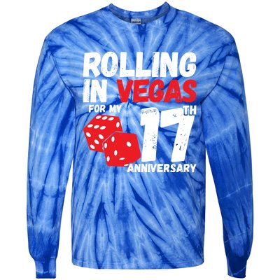 17Th Anniversary Married 17 Years Vegas Anniversary Trip Cute Gift Tie-Dye Long Sleeve Shirt