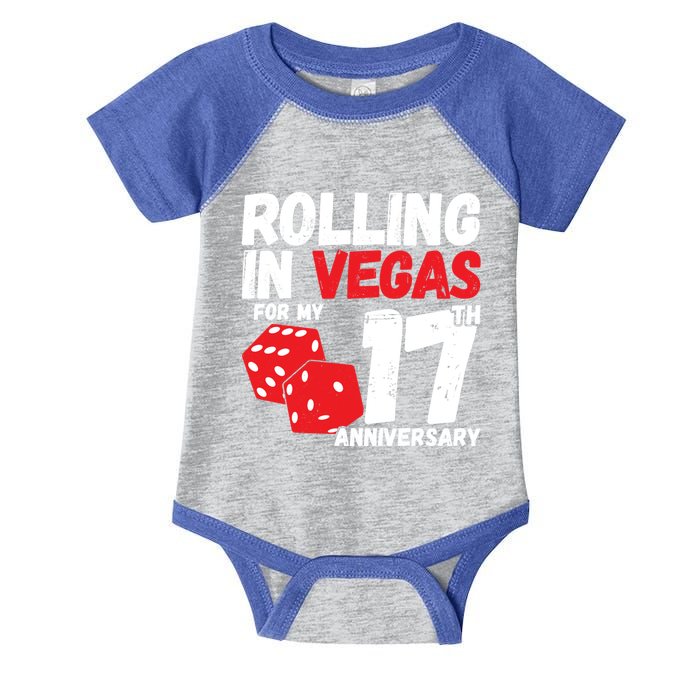 17Th Anniversary Married 17 Years Vegas Anniversary Trip Cute Gift Infant Baby Jersey Bodysuit