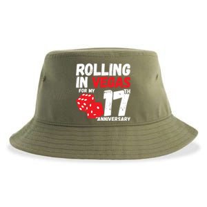 17Th Anniversary Married 17 Years Vegas Anniversary Trip Cute Gift Sustainable Bucket Hat