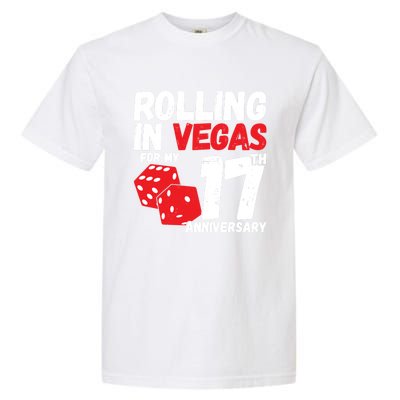 17Th Anniversary Married 17 Years Vegas Anniversary Trip Cute Gift Garment-Dyed Heavyweight T-Shirt